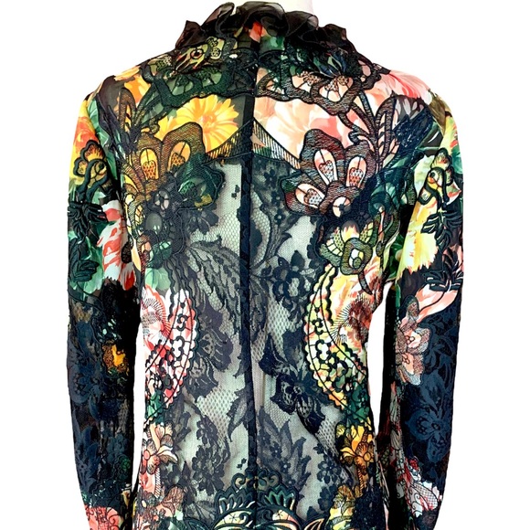 DOLCE & GABBANA ITALY EMBROIDERED FLORAL LACE SHEER JACKET NEW TAGS $3000 - Picture 5 of 8